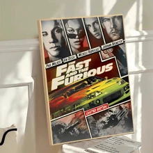 WB 1/10PCS Frameless Fast And Furious Classic Vintage Vintage Posters Sticky Retro Room Bar Cafe Kawaii Room Decor Wall Art Batman Decor Wallpaper