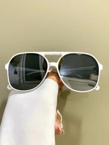 复古双梁时尚眼镜，PC镜片，金属铰链，装饰性青蛙眼镜 - 彩色 - 查看 3