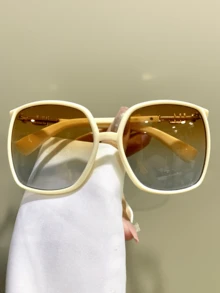 Fashion Square Large Frame Glasses, Retro Decorative Eyeglasses Women And Men, Novelty Metal Hinges - Multicolor - View 6