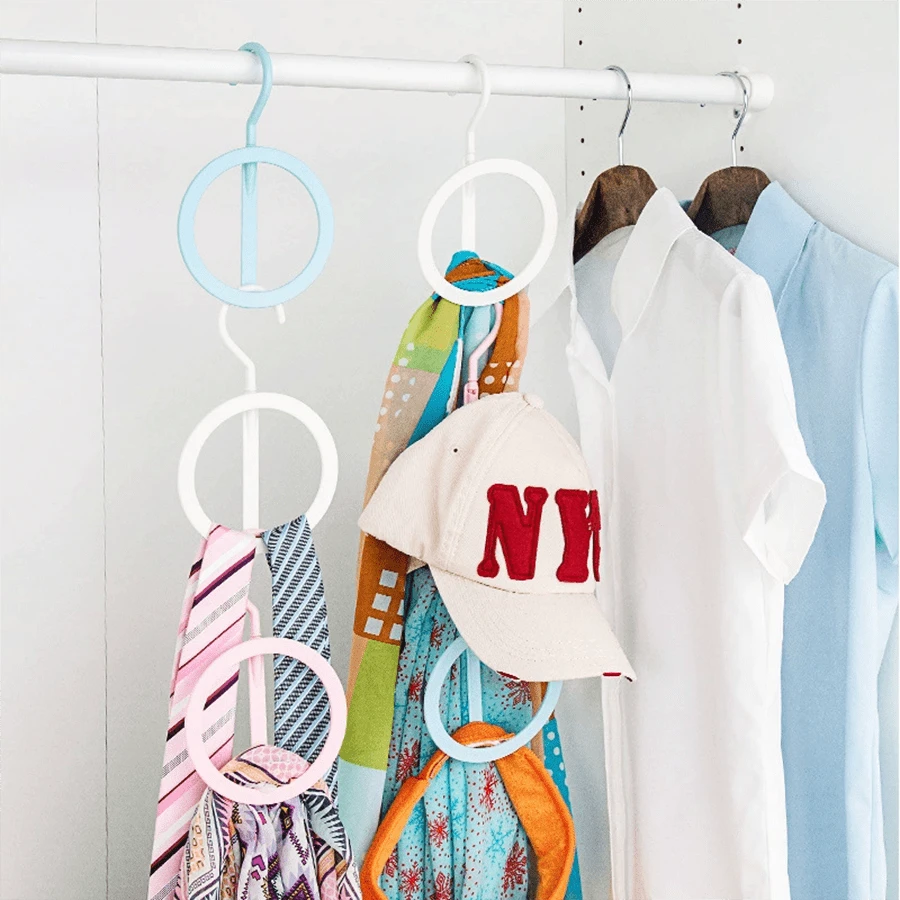 1pc/3pcs Creative No-Nail Scarf Hooks Wall Mounted Multi-Use Coat Hanger Organizer - Multicolor - View 1