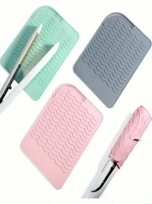 Portable Silicone Heat-Resistant Pad, Straightener, Curling Iron Insulation Pad, Anti Slip And Heat-Resistant Pad, Travel Styling Tool For Travel Dressing Table, Travel Case For Hairdressing Tools - Heat-Resistant Pad, Straightener Pad, And Curling Iron Sleeve