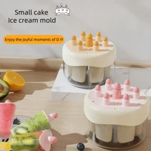 1 pieza Molde de plástico mini para tartas/paletas/helados de hielo, herramienta de silicona casera para hacer helados/paletas de hielo DIY