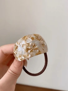 2 pièces Attaches à cheveux rétro mode en acétate incurvé, accessoires cheveux haut de gamme pour queue de cheval