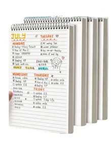 Flip Cover Notebook, A6, A5, B5, A4 Size, 160 Pages With Lined Paper