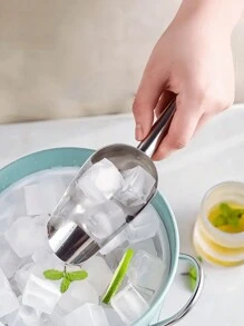 1pc Stainless Steel Ice Scoop, Cocktail Ice Scoop, Reusable Ice Scoop , Ice Scoop, Ice Bucket Stainless Steel Scoop, Food Scoop, Flour Shovel, Coffee Shovel, Cat Food Shovel, Dog Food Shovel, Holiday Party Tool, For Summer Bar Supplies Etc.(Dear Customers:There May Be Slight Scratches During Transportation, Which Will Not Affect The Use)