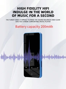 مشغل موسيقى معدني صغير mp3 بتدفق عالي الجودة mp4 قابل للتسجيل مع إمكانية التشغيل الخارجي - بطاقة الذاكرة تُشترى بشكل منفصل
