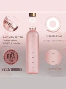 1 pièce Bouteille d'eau givrée de 1000 ml, Tasse à eau de sport portable et étanche, Convient pour le camping en plein air, la conduite, le cyclisme