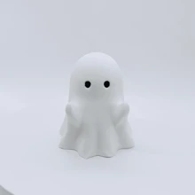 1pc 3D Printed Ghost Statue, Cute Desk Top Decor For Office & Home - Inspirational Office Desk Ornament, Creative Gift