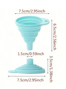 1 Embudo plegable de silicona - Mini, utensilios de cocina plegables para agua, líquidos y aceite - Gadgets esenciales para apartamentos y dormitorios universitarios - Perfecto como regalo para amigos y familiares