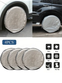 [4 Packs Waterproof Tire Protector] 4 Packs Waterproof Tire Covers, Spare Wheel RV Trailer Camper Anti-Corrosion Tire Protector - Multicolor - View 6