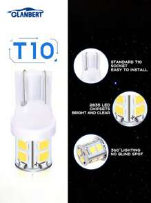 GLANBERT 23pcs/20pcs Automotive LED Lighting Accessory Set: T10 Side Marker Light, Dual-Tip Reading Light, Door Interior Light, License Plate Light