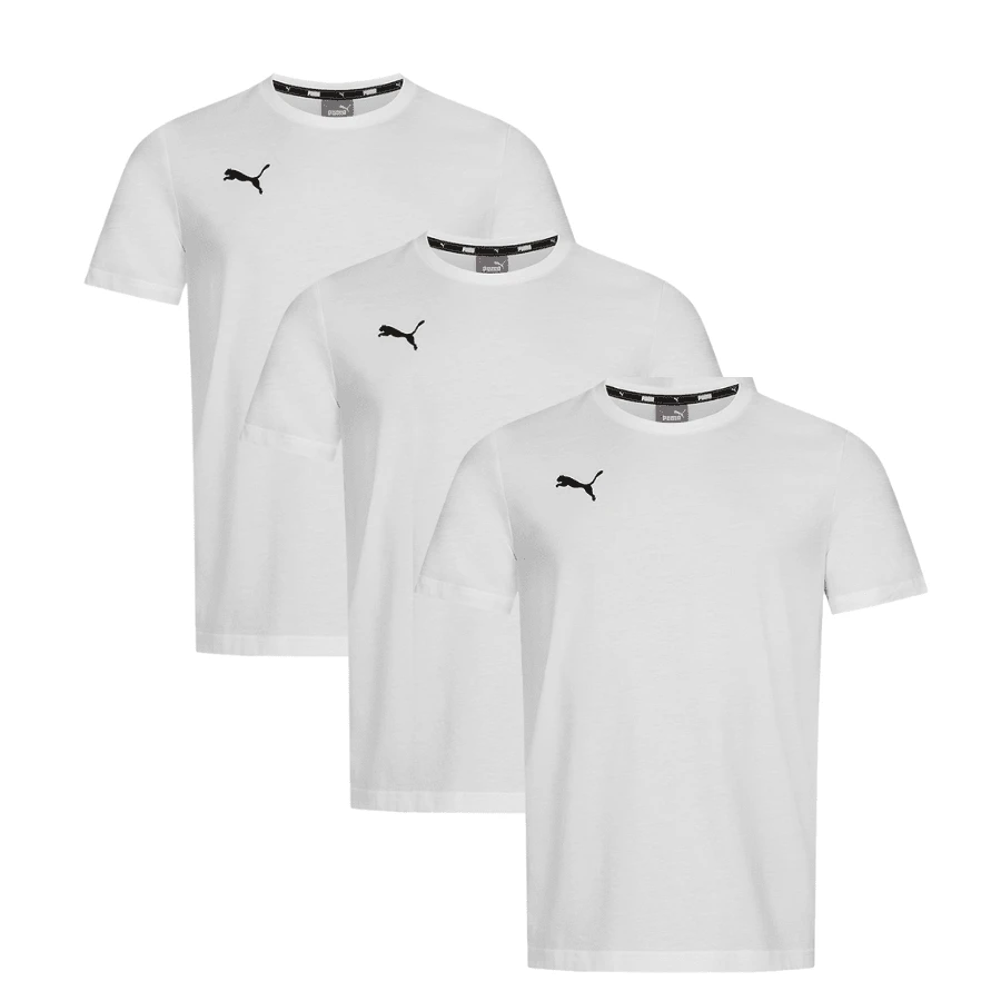 Tricou Puma Junior TeamGOAL 23, pachet de 3 - alb - Vizualizare 1
