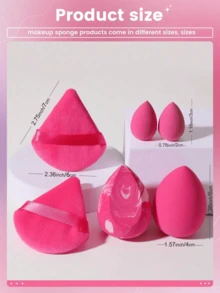 6/1 三角化妆海绵套装，旅行化妆海绵，散粉扑，粉饼，柔软蓬松质地指套粉扑，美妆工具，定妆海绵瓶装指套粉扑，柔软粉扑，干湿两用粉扑，化妆工具，美容用品，卧室化妆吸水性美妆蛋，节日必备化妆工具，旅行收纳，适用于眼影，价格实惠，圣诞礼物，化妆品，化妆工具，便宜好物，礼物，女士礼物，圣诞礼物