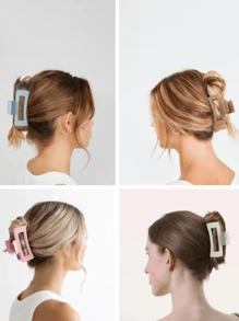 8 Stück/10 Stück zufällige Farben 10,5cm große, leichte Quadratische Kunststoff Haarspangen, modisches, vielseitiges Design, eleganter, minimalistischer Stil, einfarbige Haaraccessoires, geeignet für den täglichen Gebrauch, Outdoor, Strand, Reisen, Lässig, Party, Pendeln, Urlaub, Haarstyling, Gesichtwaschen, Baden, Make-up, Outfit-Koordination, Haarschmuck, Accessoires, Haarklemmen, Haarklammern, Haarklammern