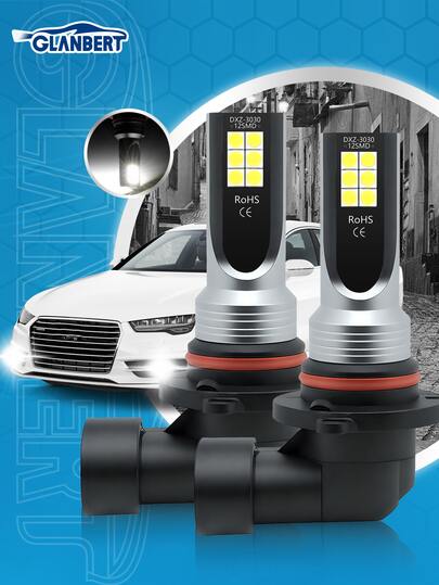GLANBERT 2pcs Auto Fog Light New CSP Chips H4  H11 9005 9006 HB4 Car LED Fog Lights Headlight Bulbs Cars Lighting 6000K 8000K