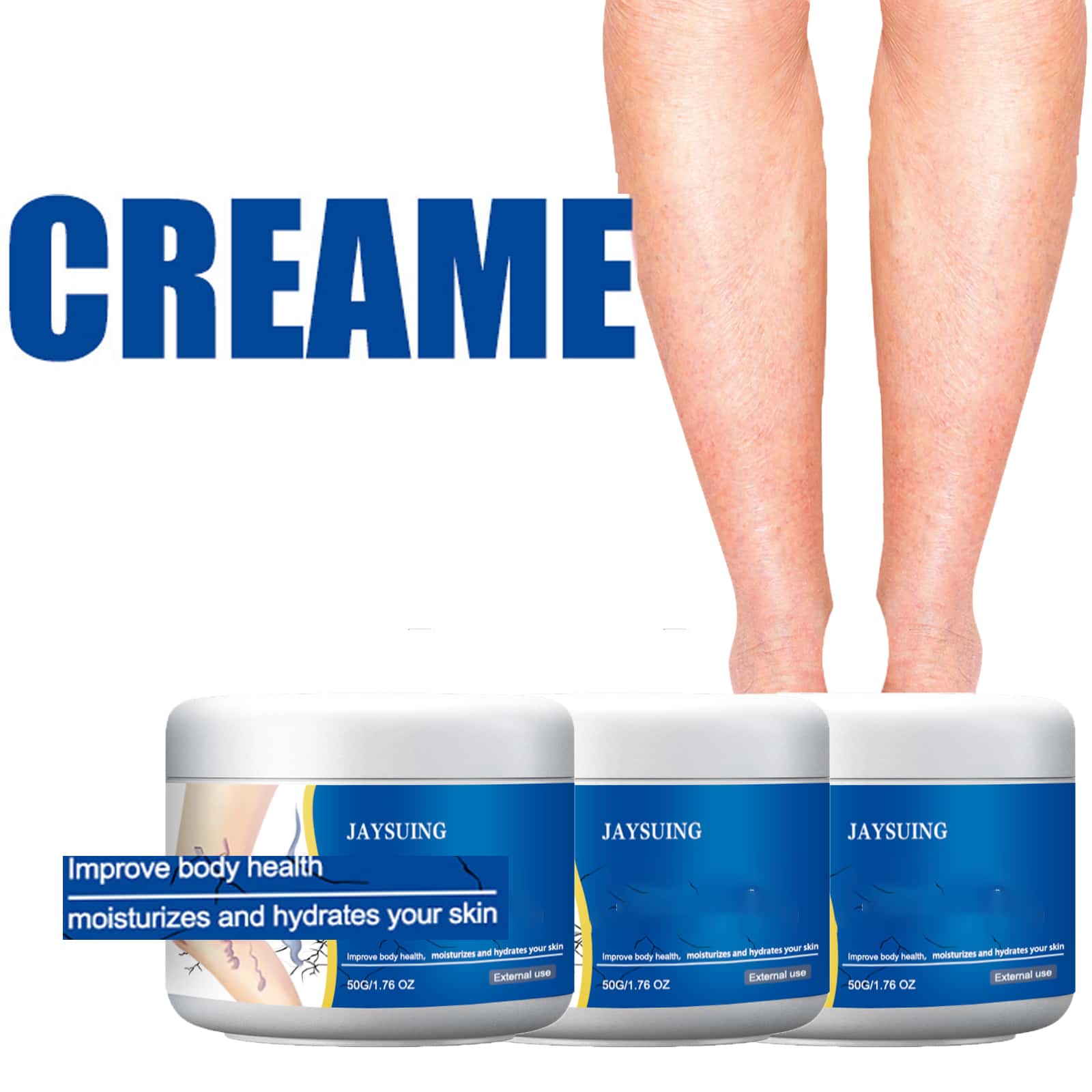 Leg Care Cream, Soothing Massage, Relives The Pressure On Leg Muscles, Gently Massages The Legs, Body Care, Leg External Cream - Màu xanh lam - Xem 1