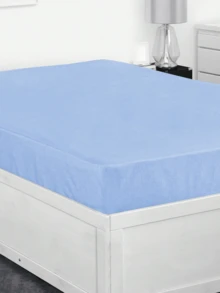 1pc Double Flat Bed Sheet Cotton And Cozy For Bedroom - Blue - View 2