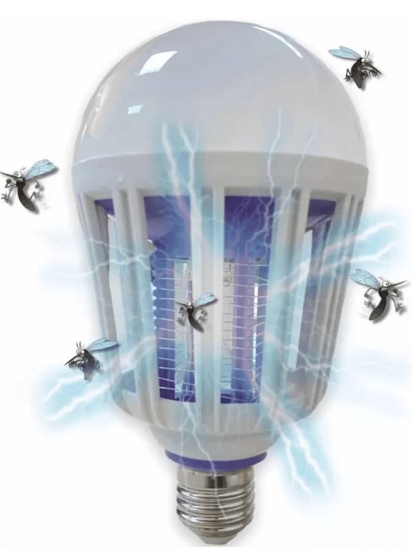 Foco Led Lampara Repelente Mata Mosquitos Insectos Practico