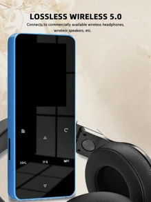 مشغل موسيقى معدني صغير mp3 بتدفق عالي الجودة mp4 قابل للتسجيل مع إمكانية التشغيل الخارجي - بطاقة الذاكرة تُشترى بشكل منفصل