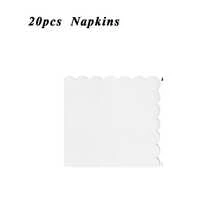 10pcs/20pcs/50pcs Disposable Tableware Set, Including Party Plates, Napkins, Cups, Suitable For Birthday, Engagement Party, Date, Theme Party, Solid Color Series Disposable Tableware Set, Disposable Holiday Party Supplies - White - View 16