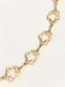 1 pièce Chaîne de taille à motif floral ajouré pour femmes, élégante et polyvalente pour un port quotidien casual, été, automne, Halloween