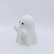 1pc 3D Printed Ghost Statue, Cute Desk Top Decor For Office & Home - Inspirational Office Desk Ornament, Creative Gift