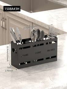 1 Piece, 3 Compartments Cutlery Box, Large Capacity Silverware Rack, Multi-Purpose Cutlery Rack, Cutlery Box, Fork, Spoon, Knife, Fashionable Cutlery Rack, Kitchen Organizer