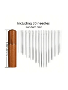 30件老年人穿线器，缝纫针穿线器，缝纫针插入器，绣花穿针器，红木针管，木针管，家用工业缝纫穿线器，老年人适用，视障人士适用，情人节，情人节 - 彩色 - 查看 3