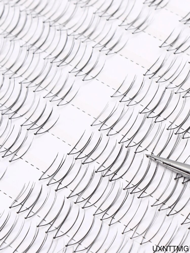 100개 K-팝 아이돌 망가 캐릭터 U자형 투명 클러스터 가짜 속눈썹, 8-11mm 다양한 사이즈 디자인, 수제 세그먼트 속눈썹, 자연스럽고 부드러우며 퍼지는 디자인, 무대 메이크업, 코스프레, 여행, 데이트, 소녀스러운 분위기, 축제 선물에 적합 - D - 보기 4