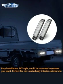 GLANBERT 8 piezas/paquete Luces laterales para camión súper brillantes 6 LED, luz indicadora impermeable de 12 v 24 v para remolque de camión, lámpara indicadora de ancho, luz de advertencia de emergencia, señal de giro para automóvil