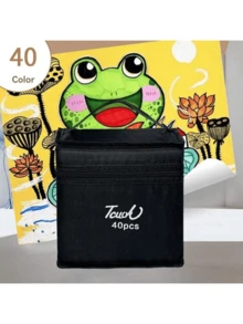 马克笔套装，彩色马克笔，学生绘画学习用品，双头马克笔，适用于绘画、素描、动漫设计、建筑设计、环境艺术设计、服装设计、室内设计等，可混合多种颜色，美术用品。非常适合作为复活节、生日礼物，提供 12/24/30/36/40/48/60/80/100/120/168/204 色套装，返校必备。 - 彩色 - 查看 15