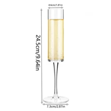 16pcs Crystal Champagne Glasses, Classic Wine Glasses, Suitable For Wedding, Outdoor Party, Anniversary, Christmas, Baking Events