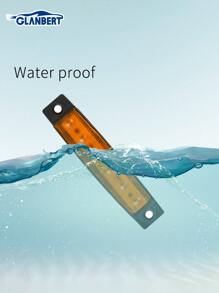 GLANBERT 8 piezas/paquete Luces laterales para camión súper brillantes 6 LED, luz indicadora impermeable de 12 v 24 v para remolque de camión, lámpara indicadora de ancho, luz de advertencia de emergencia, señal de giro para automóvil