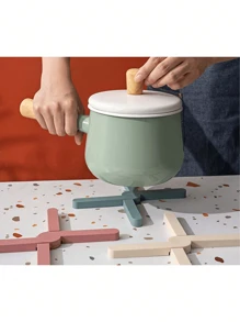 1 Pack Silicone Heat Resistant Mat Foldable Non-Slip Pot And Pan Mat Table Mat Plate And Dish Cross Holder Coaster Kitchen Table Mat