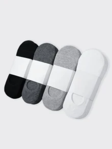5 Pairs Men's Invisible Socks Summer No-Show Ankle Socks Casual Thin Boat Socks