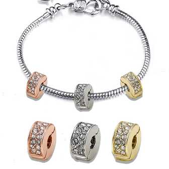 1 st Lucky Charm rörliga pärlor positioneringsspänne hänge lämplig för armband, damsmycken, gör-det-själv-hantverksaccessoarer, fotlänkar, hantverk och högtider