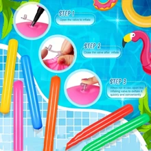 Aufblasbarer Luftstab, bunte PVC-Schwimmhilfe für Erwachsene Outdoor-Wassersport, Strand-Pool-Party-Dekoration, Schwimmbad-Zubehör, Strandutensilien