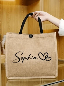Personalizowana, spersonalizowana, lniana torba typu tote, spersonalizowana, modna torba outdoorowa, spersonalizowana torba dla nastolatków, spersonalizowane imię lub tekst świąteczny, duża pojemność, idealna na zakupy, jako prezent, na Walentynki, na Święto Dziękczynienia nauczyciela i inne okazje, wielofunkcyjna, ozdobna, z napisem, stylowa, nowoczesna, kolorowa, słodka, urocza, codzienna, niestandardowa, spersonalizowana, wyjątkowa, spersonalizowana, idealny prezent dla niego, idealny prezent dla niej, dla dzieci, na galę miejską