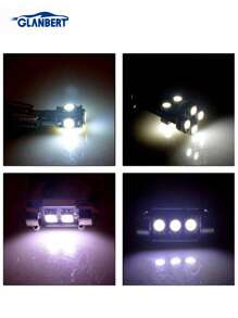 GLANBERT 23pcs/20pcs Automotive LED Lighting Accessory Set: T10 Side Marker Light, Dual-Tip Reading Light, Door Interior Light, License Plate Light