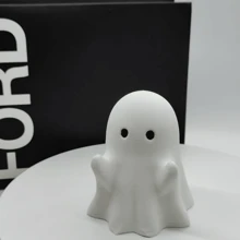 1pc 3D Printed Ghost Statue, Cute Desk Top Decor For Office & Home - Inspirational Office Desk Ornament, Creative Gift