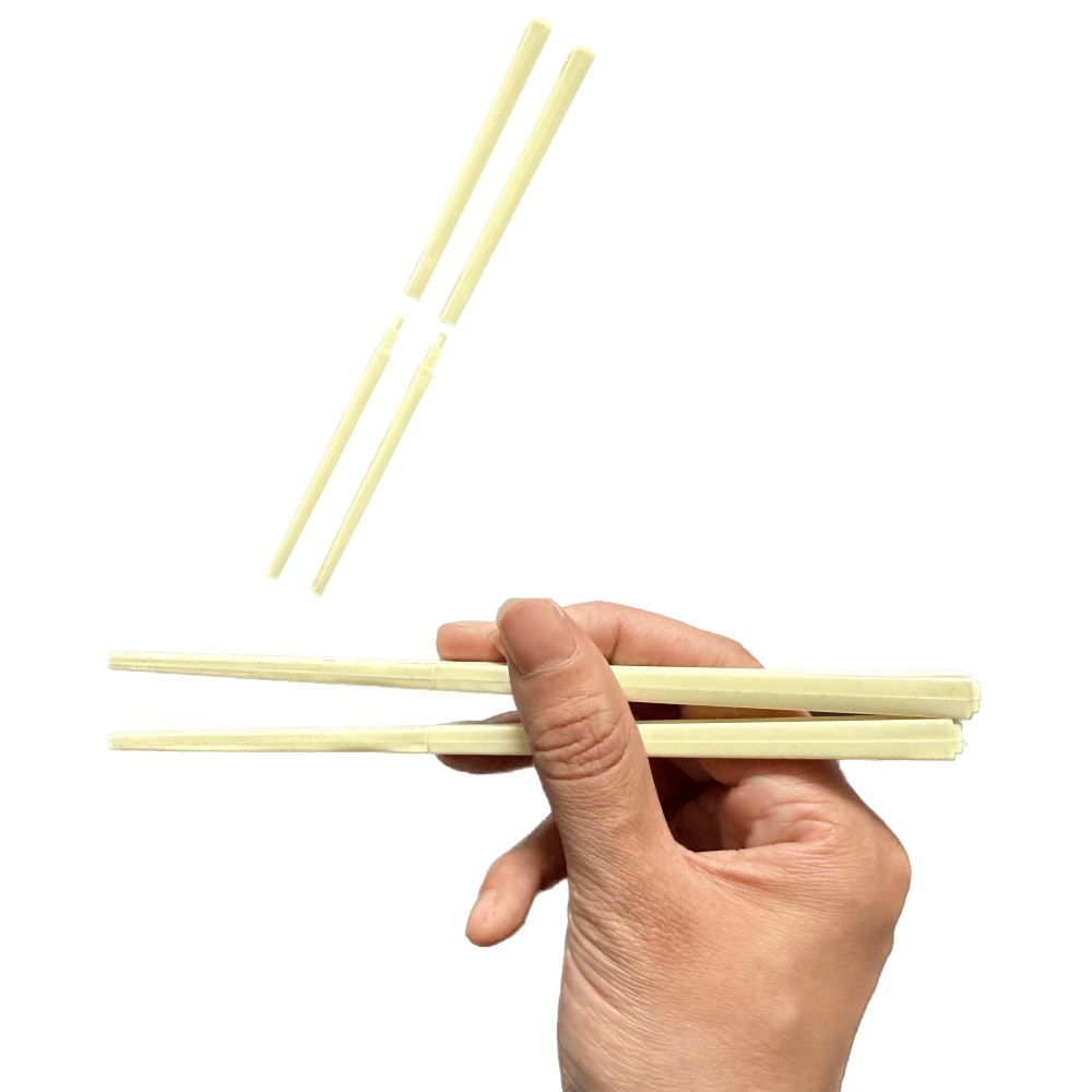 4 pares de palillos plegables - Gruesos y largos para comida para llevar, restaurantes, actividades al aire libre, camping y viajes, útiles escolares