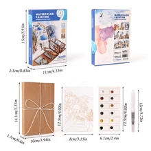 9 قطعة/مجموعة أدوات ورقة الأكوارل، تشمل ألبوم الصور الكرافت السميك، فرشاة، لوازم الرسم DIY، مناسب لحفلات الكبار، أنشطة الوقت الحر، هدايا