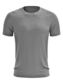 Kit 4 Men's Dry Fit T-Shirts Polyester Premium Mesh UV Protection Running Training - Black/ White/ Grey/ Royal Blue - View 7