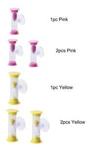 Set Of 2 Small Unbreakable Plastic Mini Rotating Sand Timers, 2 Minutes, With Suction Cup, No Electricity Required, Suitable For Toothbrushes, Classrooms, Games - Multicolor - View 10