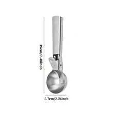 1 件冰淇淋勺，带扳机释放装置，不锈钢冰淇淋勺，专业冰淇淋勺，手柄舒适，勺形完美，非常适合硬冰淇淋、冷冻酸奶、饼干面团