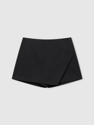 Pantalon-jupe asymétrique avec fermeture éclair, couleur unie, pour femmes, pour l'été