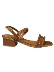 Women's Block Heel Sandals With Elegant Strap Casual Clogs - Chocolate Brown - View 3