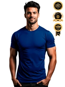 Kit 4 Men's Dry Fit T-Shirts Polyester Premium Mesh UV Protection Running Training - Xanh hoàng gia/Xám/Trắng/Xanh - Xem 2