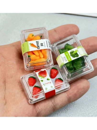 [Hecho a mano] Mini frutas y verduras, adecuadas para casas de muñecas en escala 1/6 y 1/12, el regalo perfecto para jóvenes