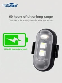 GLANBERT 1 set Luce di segnalazione mini a LED RGB per moto, luce di segnale con telecomando, luce di avvertimento impermeabile per auto, drone